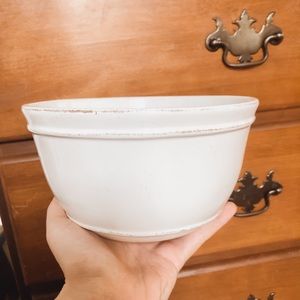 White Pottery Barn Bowl